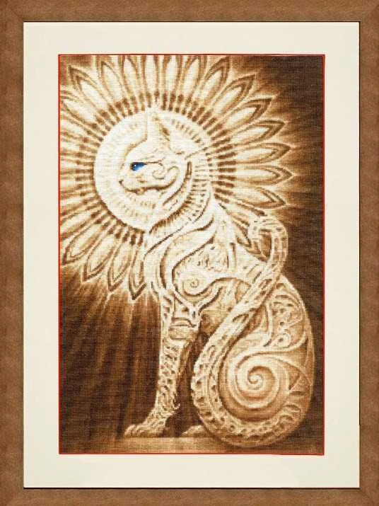 Beldizart (C) Skaičiuojamo kryžminio dygsnio rinkinys „Egipto katė“ S/F041