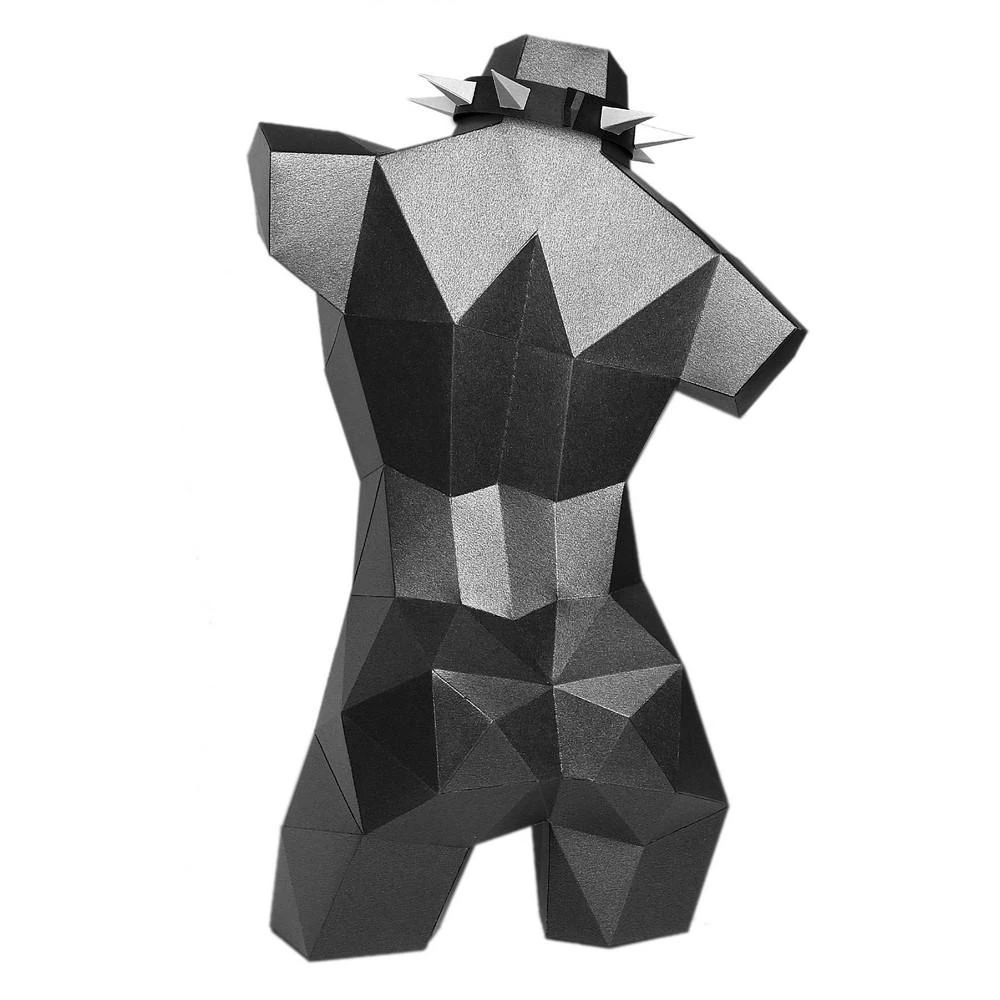 Beldizart WIZARDI 3D popieriaus amatų modeliai Skulptūra (juoda) PP-2STO-BLA