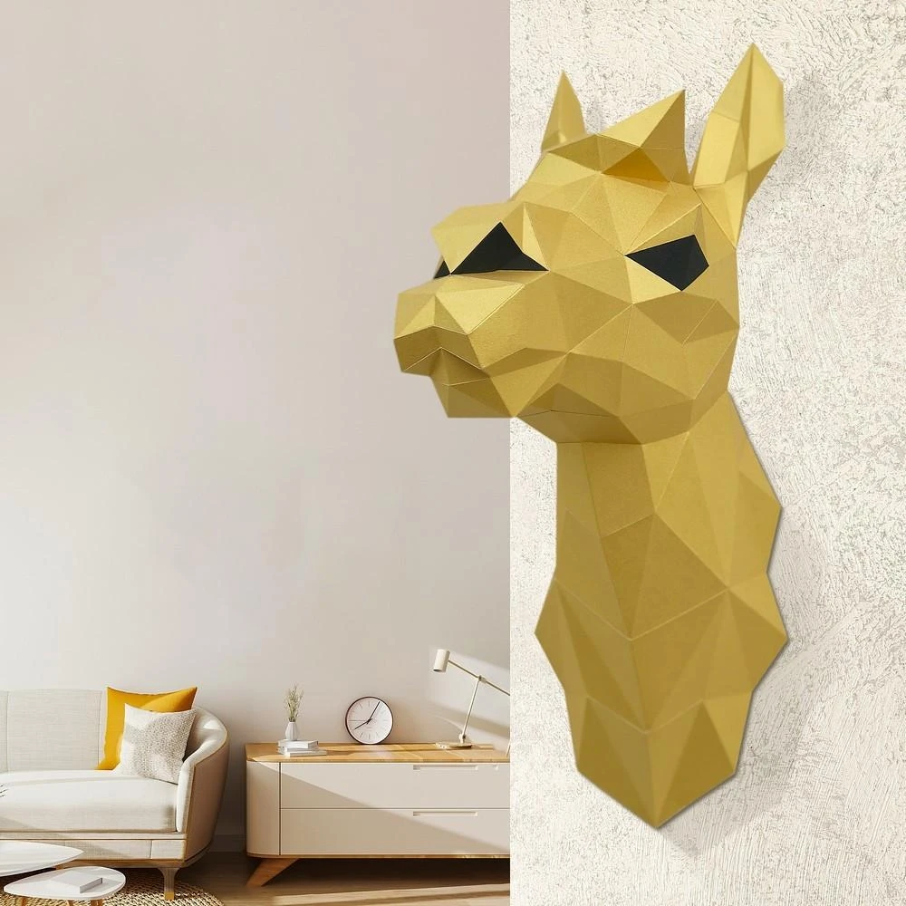 Beldizart WIZARDI 3D popieriaus maketai Lama (auksinis) PP-1LAM-GLD
