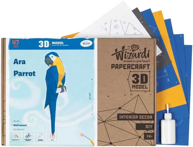 Beldizart WIZARDI 3D popieriaus modeliai Hippo PP-1BEG-Žaidimas