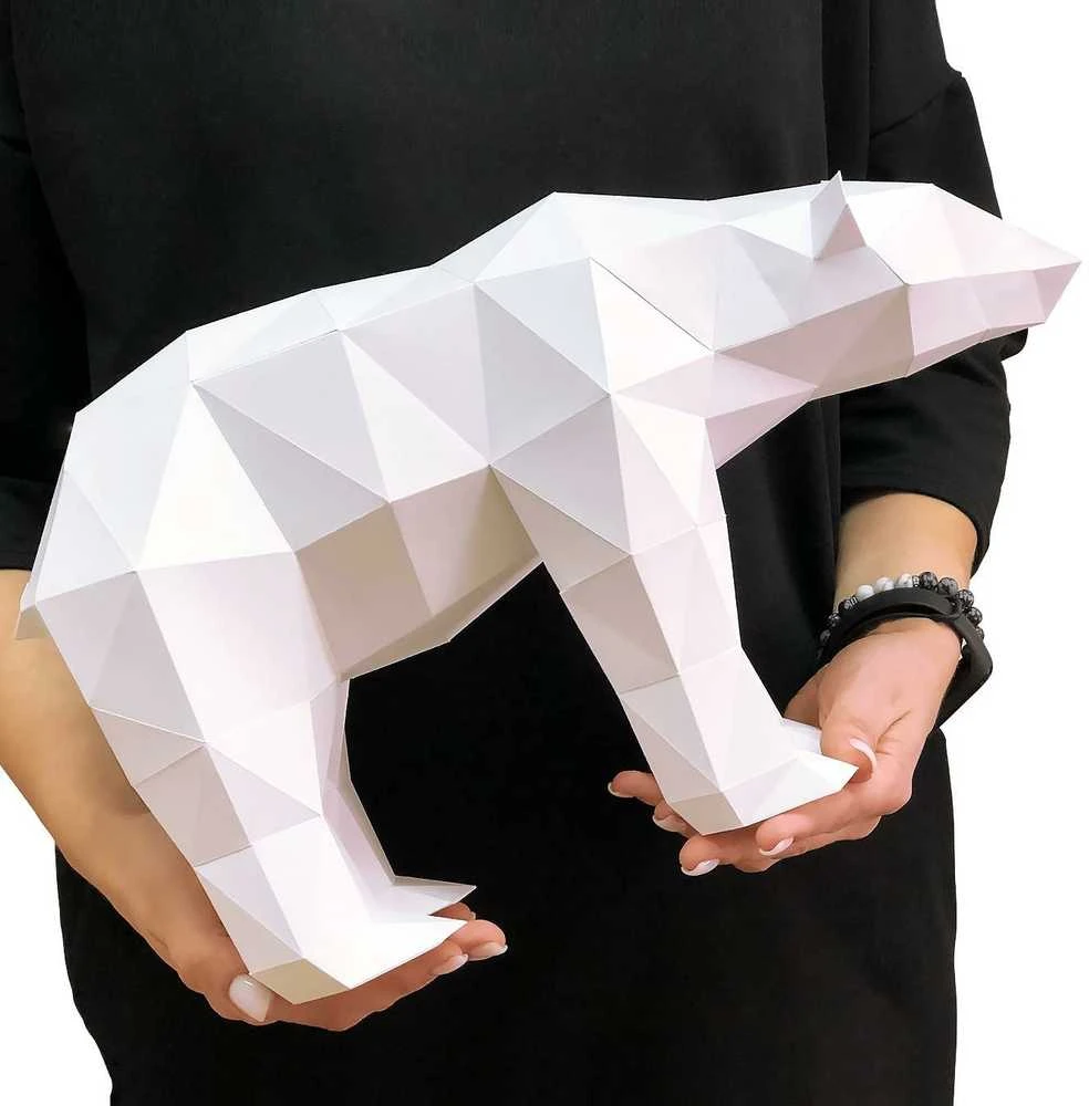 Beldizart Wizardi 3D popieriaus gaminimo rinkinys Baltasis lokys PP-2PLB-WHT