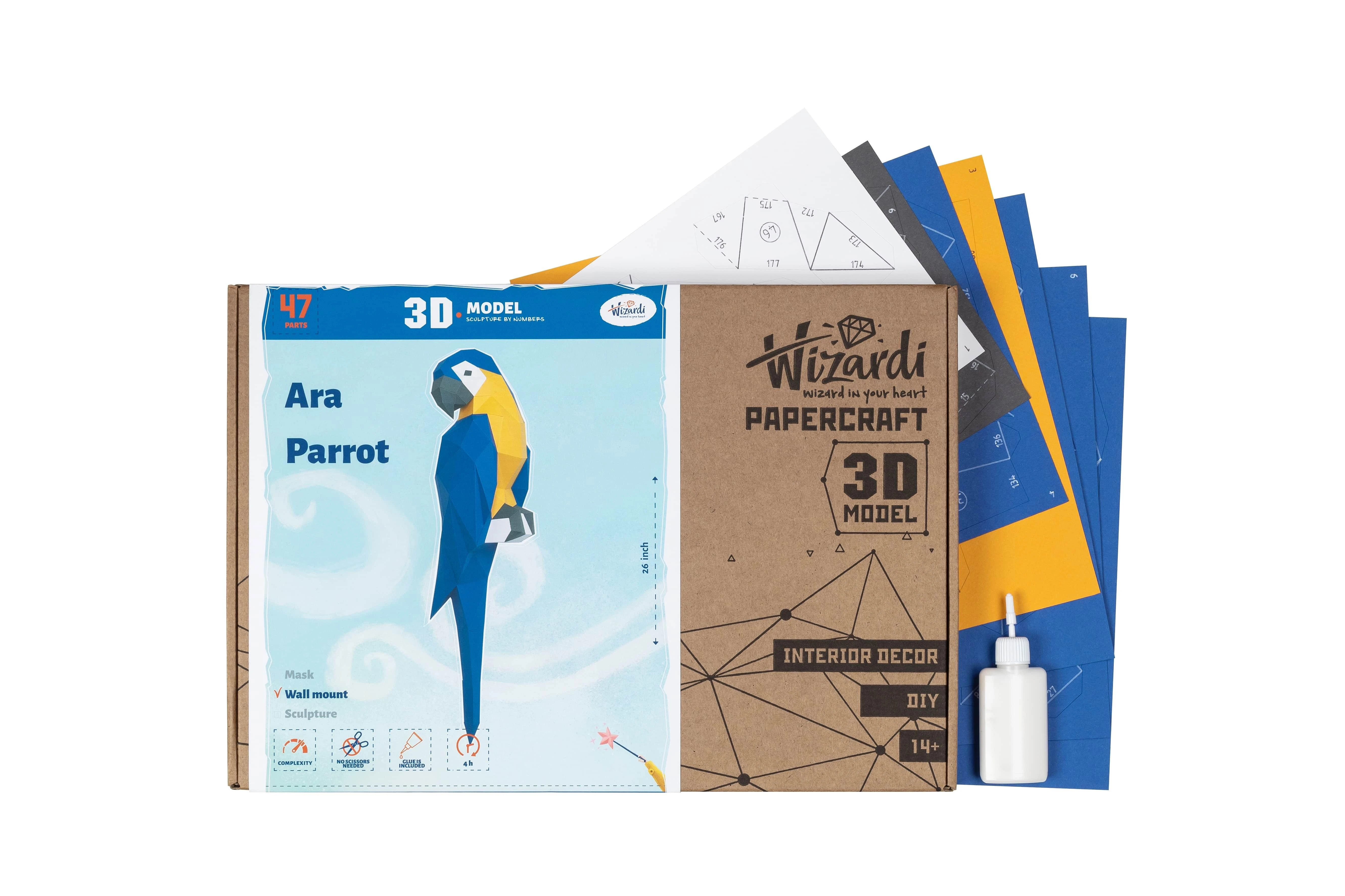Beldizart WIZARDI 3D popieriaus maketo modeliai Skulptūra (balta) PP-2STO-WHT