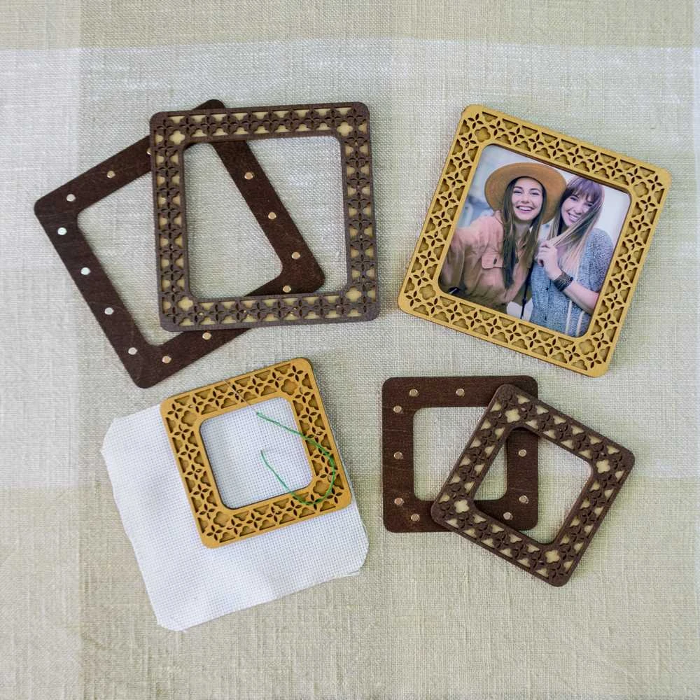 Embroidery Craft BOBKOVA ANNA FOP, reg. Nr. 2917408480 Lankelis su magnetais 14x14 cm (Ąžuolas) PM-019-1414O