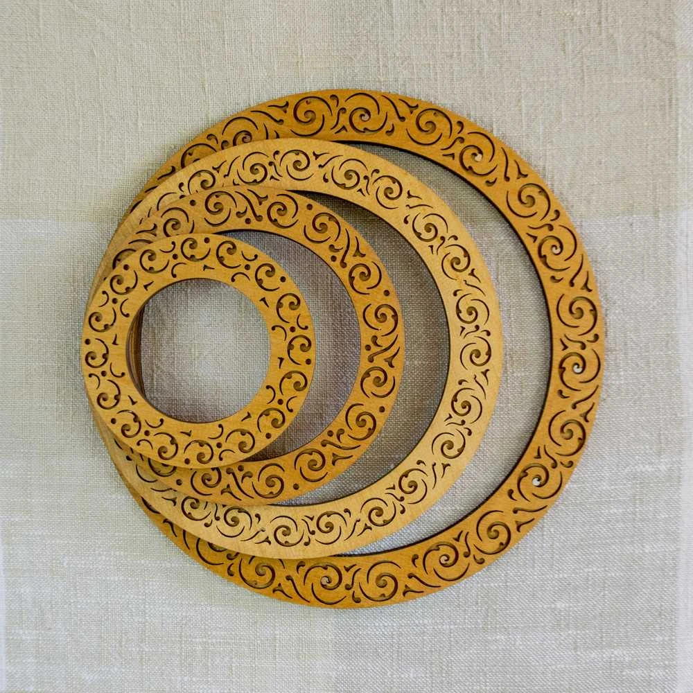 Embroidery Craft BOBKOVA ANNA FOP, reg. Nr. 2917408480 Žiedas su magnetais 18 cm (Ąžuolas) PM-017-1818O