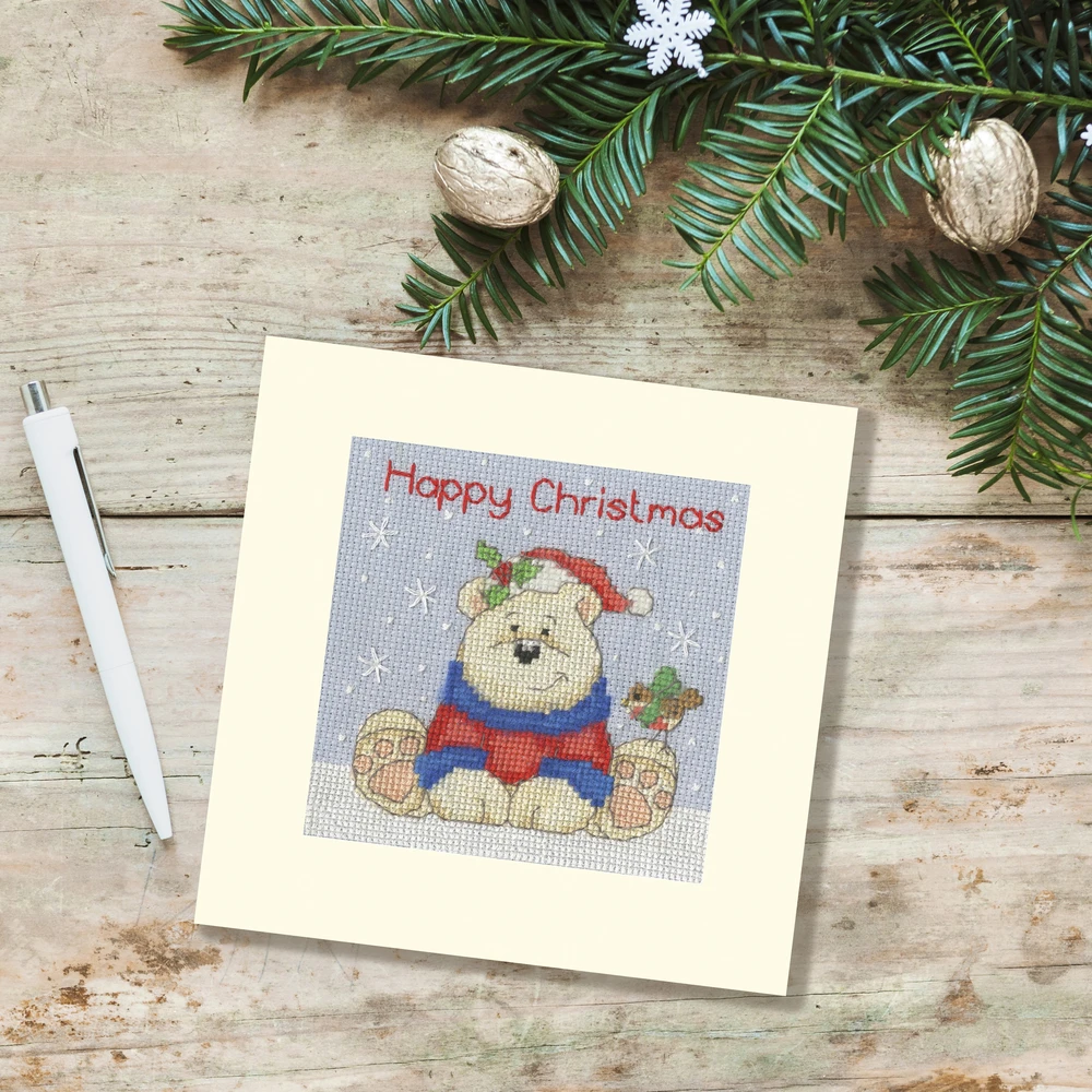 Bothy Threads Cross stitch "Christmas Card - Polar Pals" XMAS70 10x10 cm
