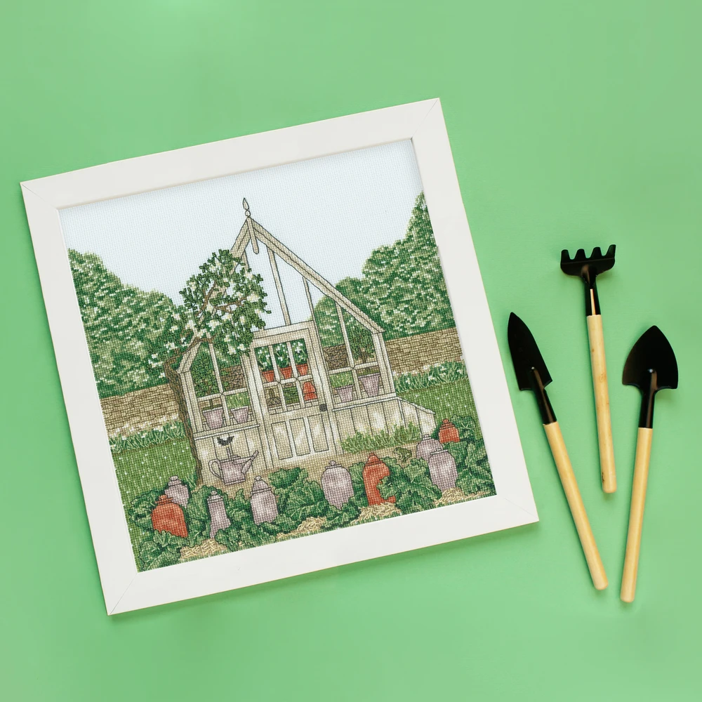 Bothy Threads Cross stitch kit "A Country Estate: GreenHouse" XSS28 26x26 cm
