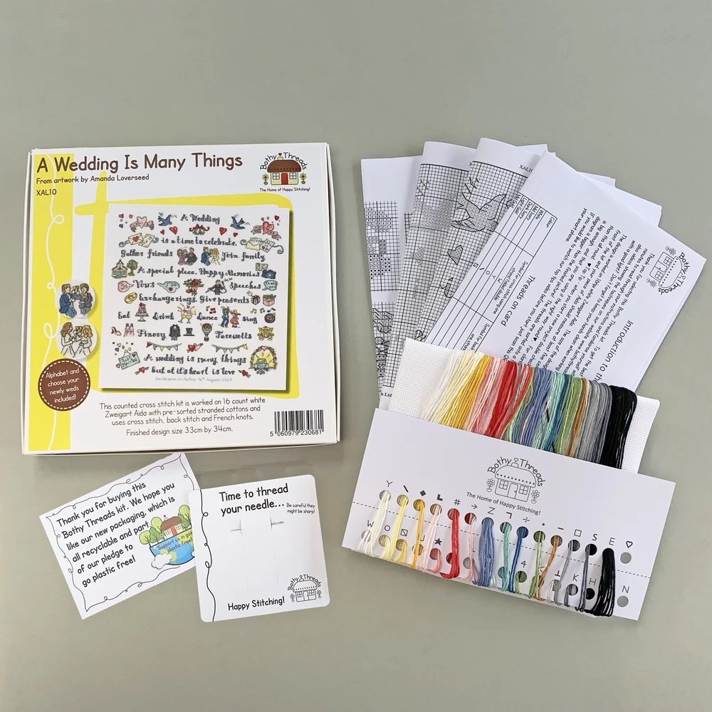 Bothy Threads Cross stitch kit "A Wedding Is Many Things" XAL10 33x34 cm