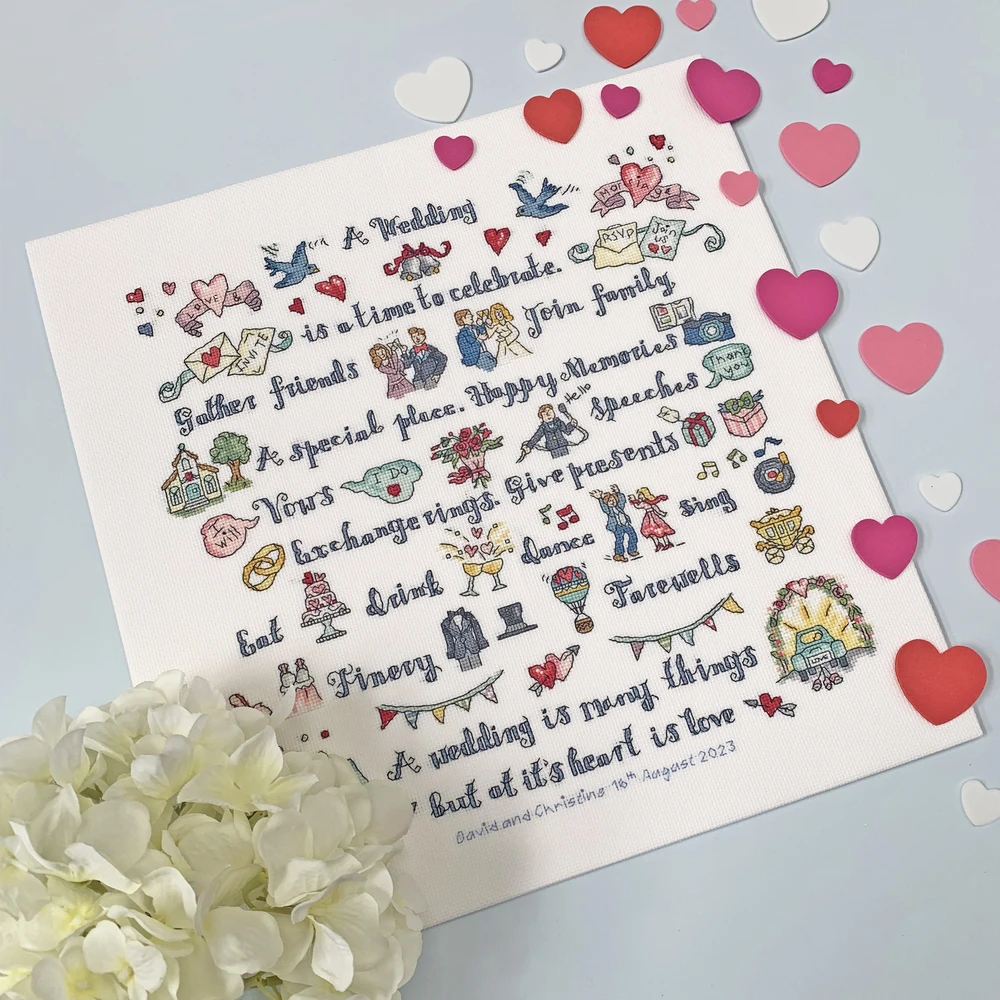 Bothy Threads Cross stitch kit "A Wedding Is Many Things" XAL10 33x34 cm