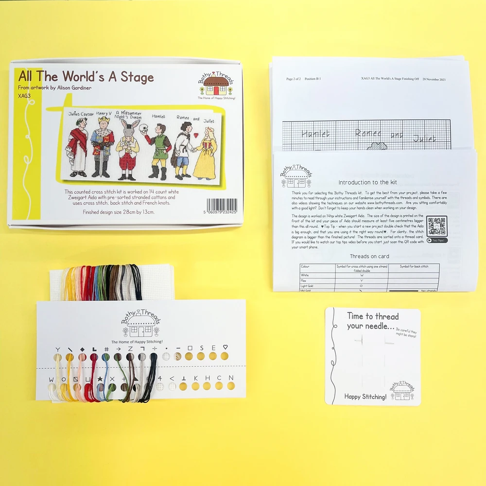 Bothy Threads Cross stitch kit "All The World's A Stage" XAG3 28x13 cm