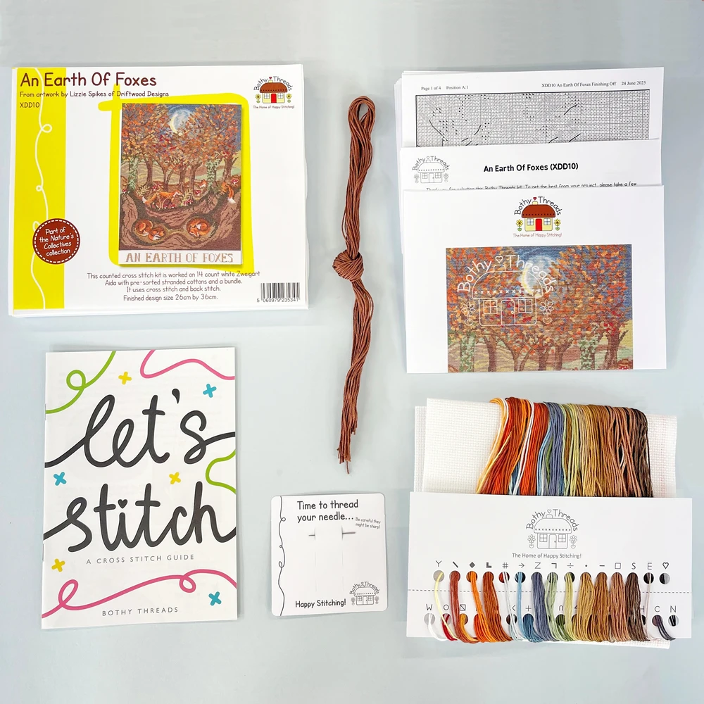 Bothy Threads Cross stitch kit "An Earth Of Foxes" XDD10 26x36 cm