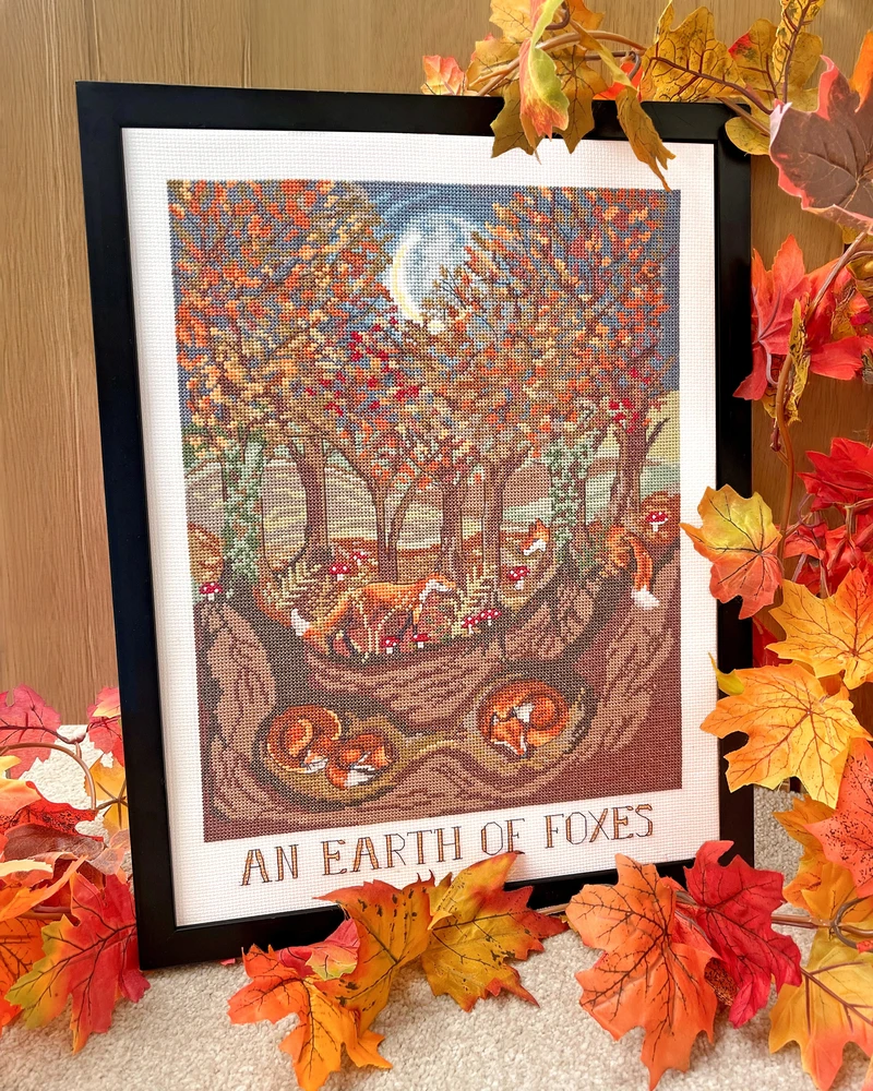 Bothy Threads Cross stitch kit "An Earth Of Foxes" XDD10 26x36 cm