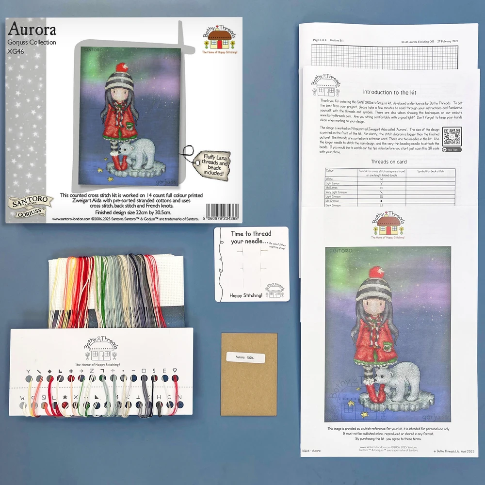 Bothy Threads Cross stitch kit "Aurora" XG46 22x30.5 cm