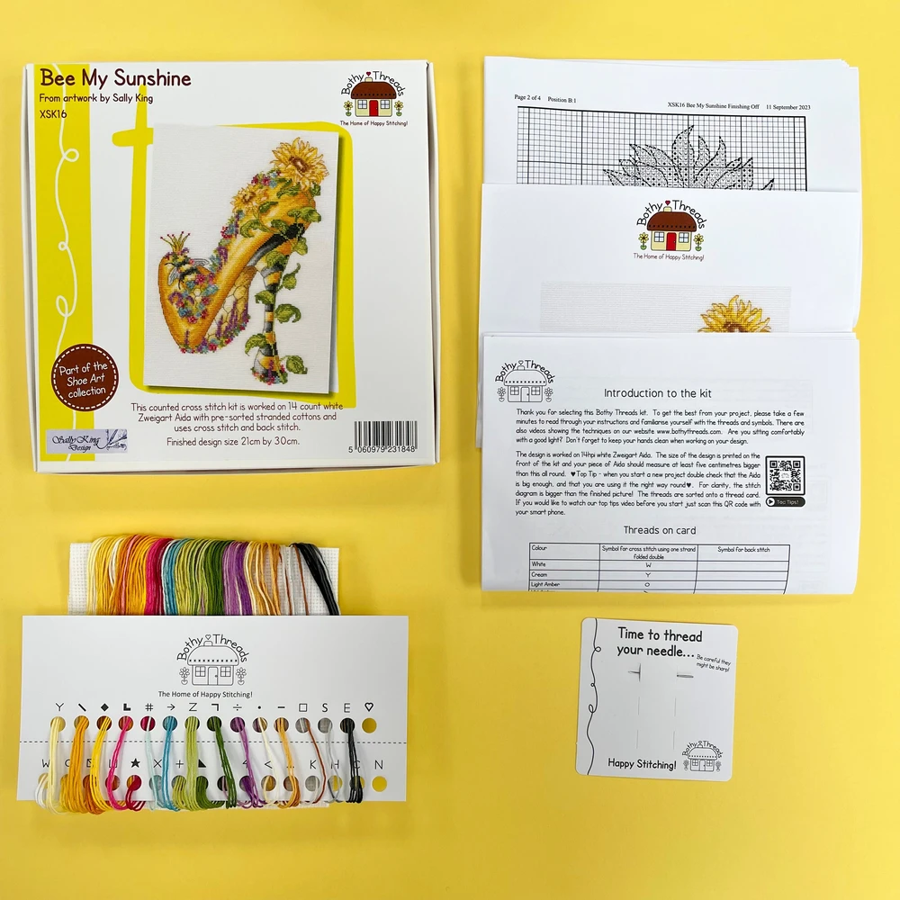 Bothy Threads Cross stitch kit "Bee My Sunshine" XSK16 21x30 cm