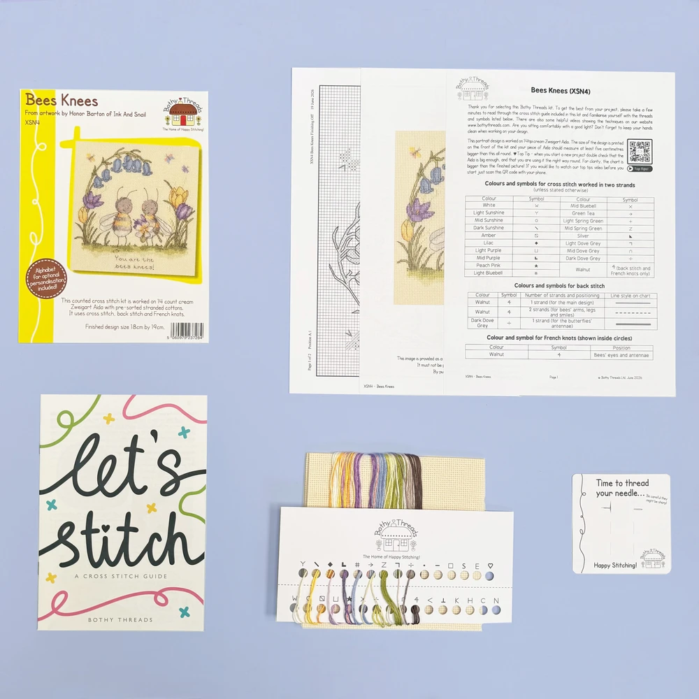 Bothy Threads Cross stitch kit "Bees Knees" XSN4 18x19 cm