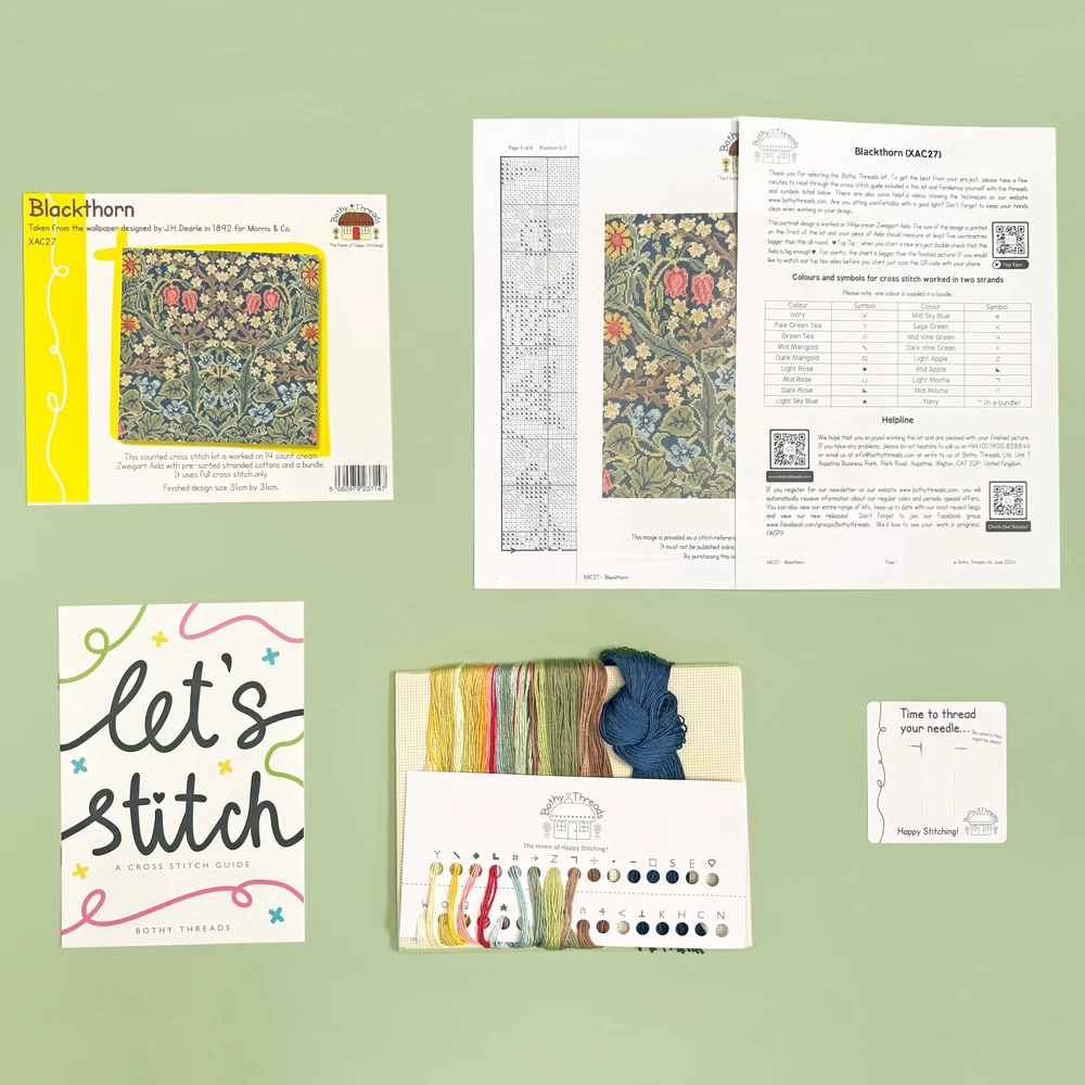 Bothy Threads Cross stitch kit "Blackthorn" XAC27 31x31 cm