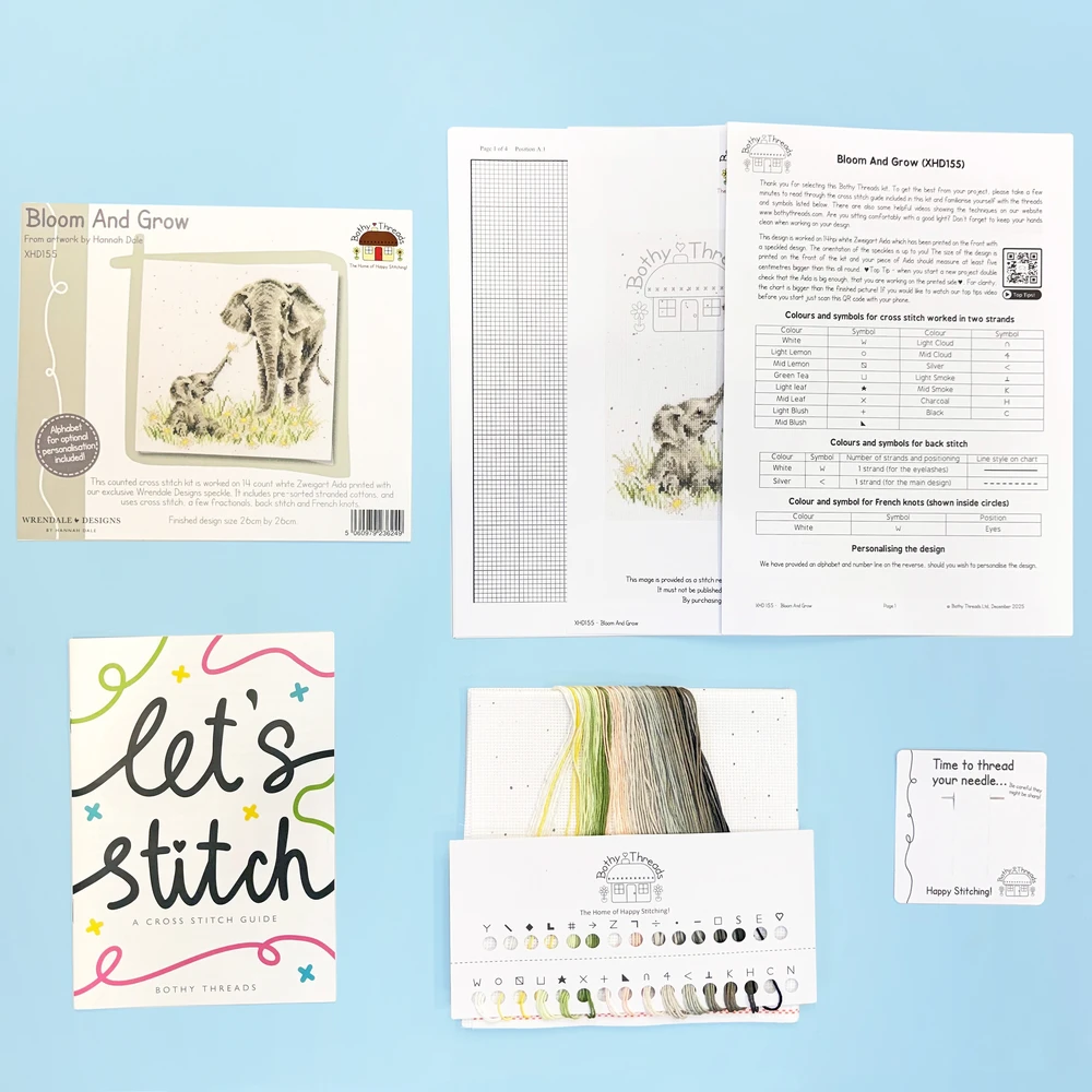 Bothy Threads Cross stitch kit "Bloom And Grow" XHD155 26x26 cm