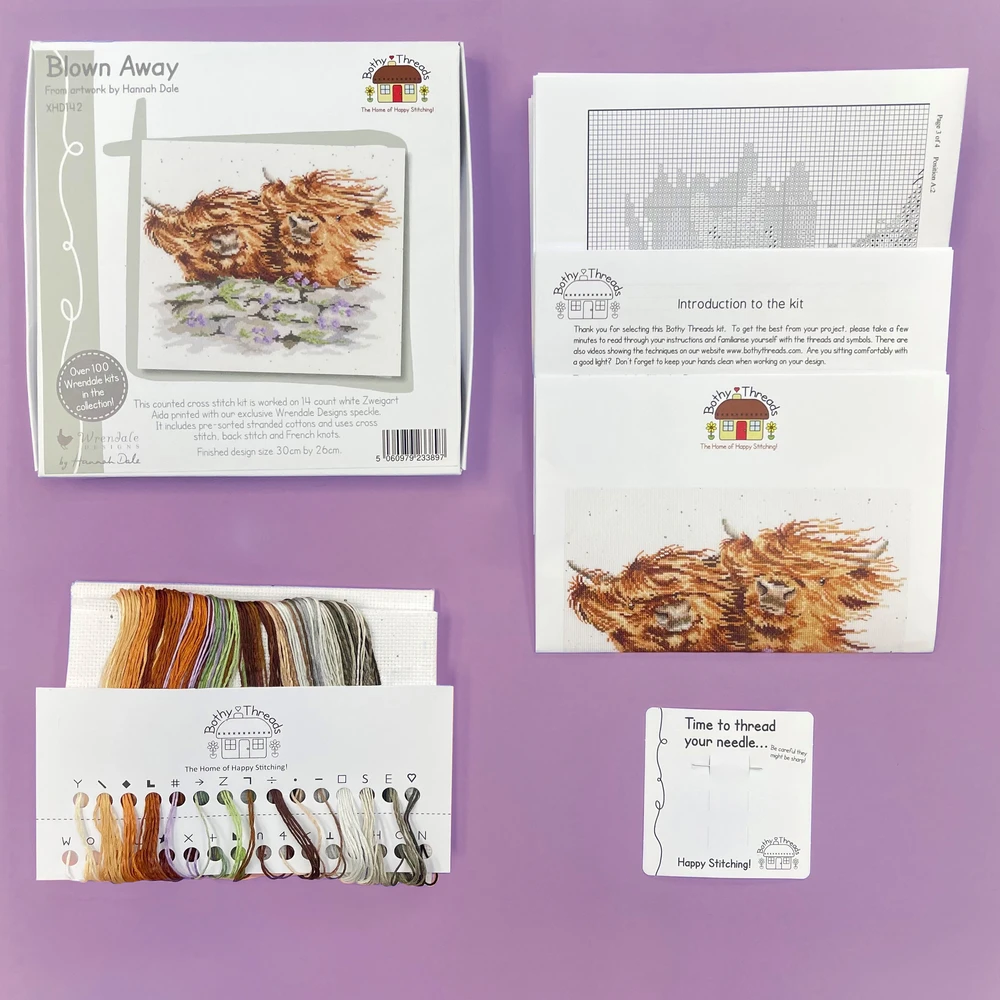 Bothy Threads Cross stitch kit "Blown Away" XHD142 30x26 cm