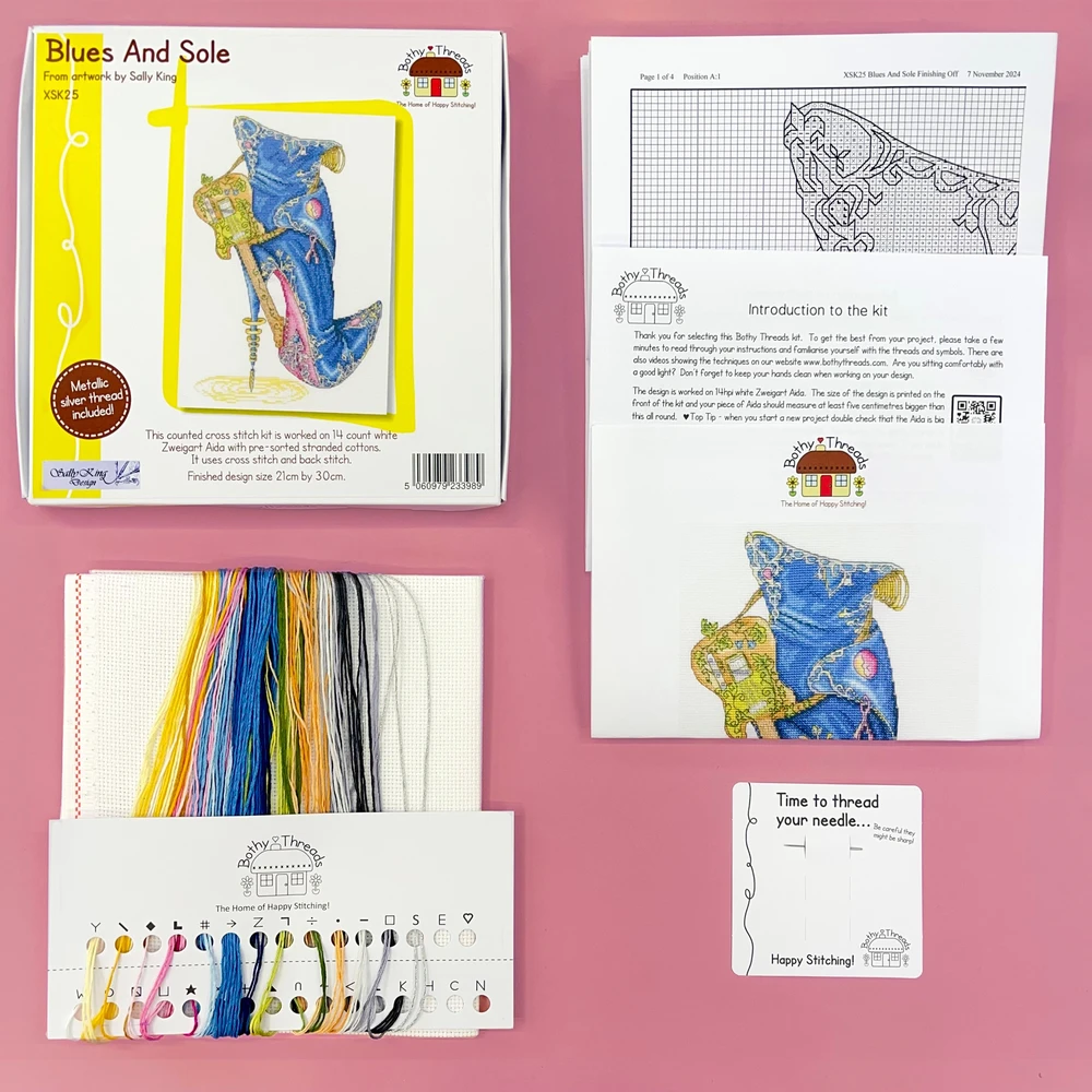 Bothy Threads Cross stitch kit "Blues And Sole" XSK25 21x30 cm