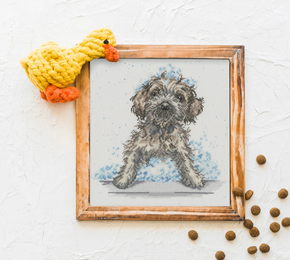 Bothy Threads Cross stitch kit "Bubbles And Barks" XHD130 26x26 cm