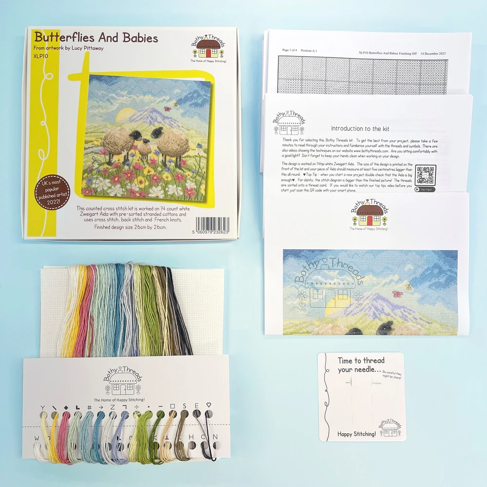 Bothy Threads Cross stitch kit "Butterflies And Babies" XLP10 26x26 cm