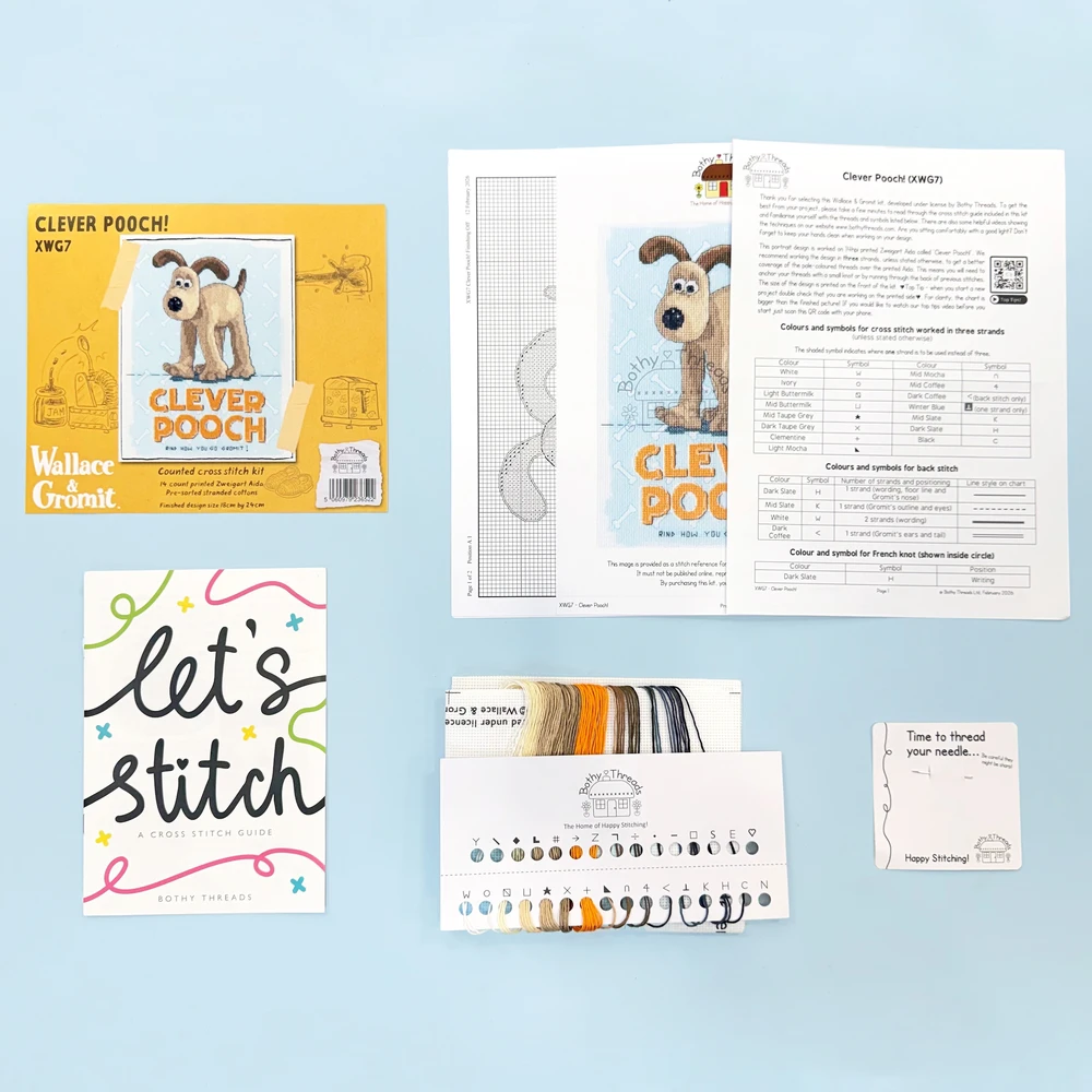 Bothy Threads Cross stitch kit "Clever Pooch!" XWG7 18x24 cm
