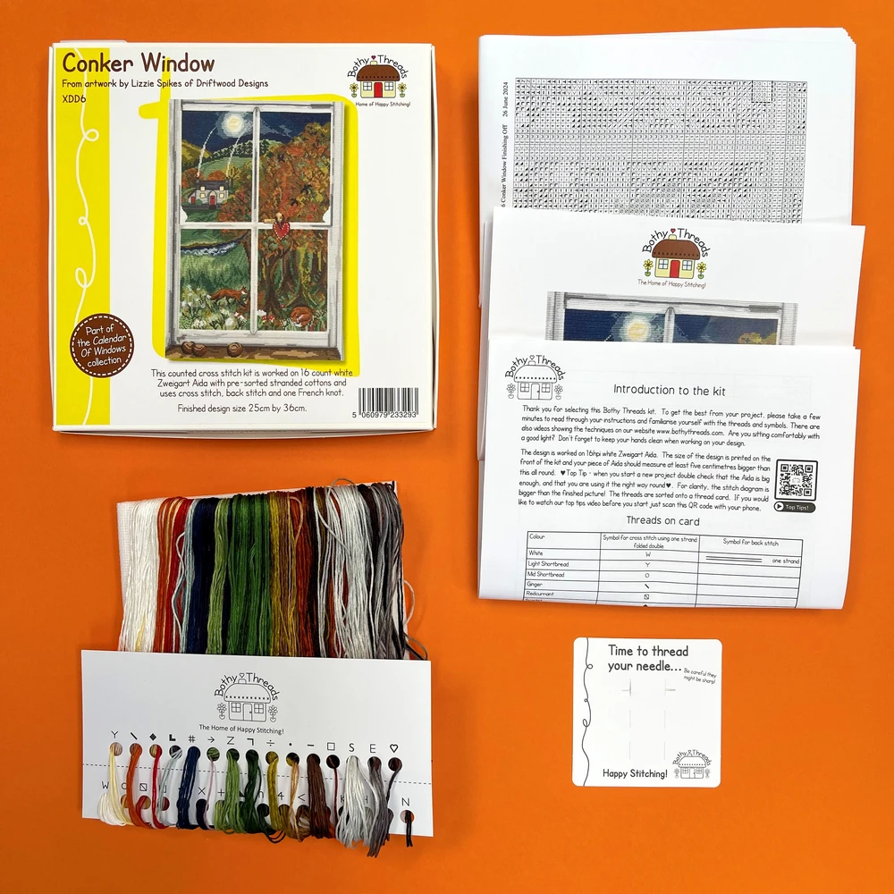 Bothy Threads Cross stitch kit "Conker Window" XDD6 25x36 cm