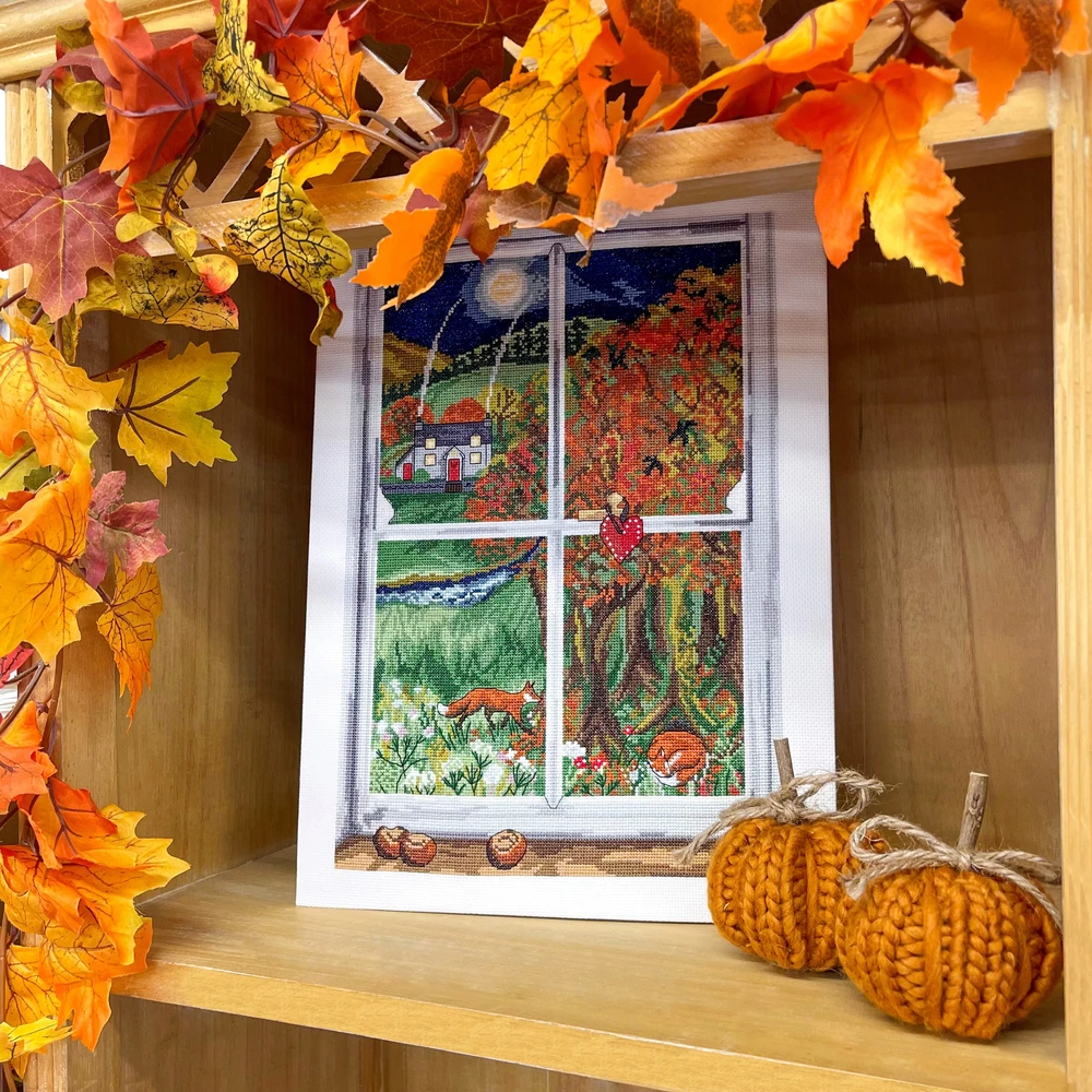 Bothy Threads Cross stitch kit "Conker Window" XDD6 25x36 cm