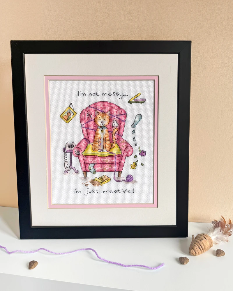 Bothy Threads Cross stitch kit "Crafty Cat" XCD2 14x17 cm