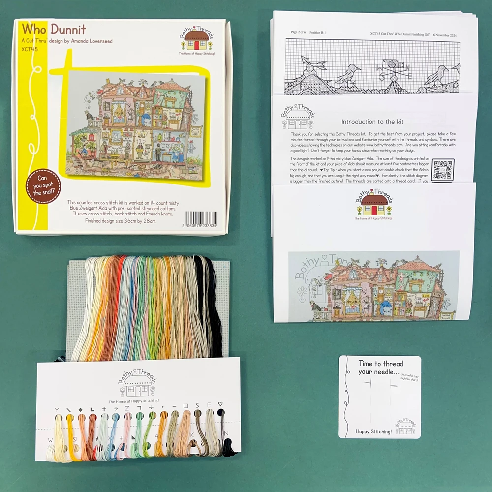 Bothy Threads Cross stitch kit "Cut Thru' Who Dunnit" XCT45 36x28 cm