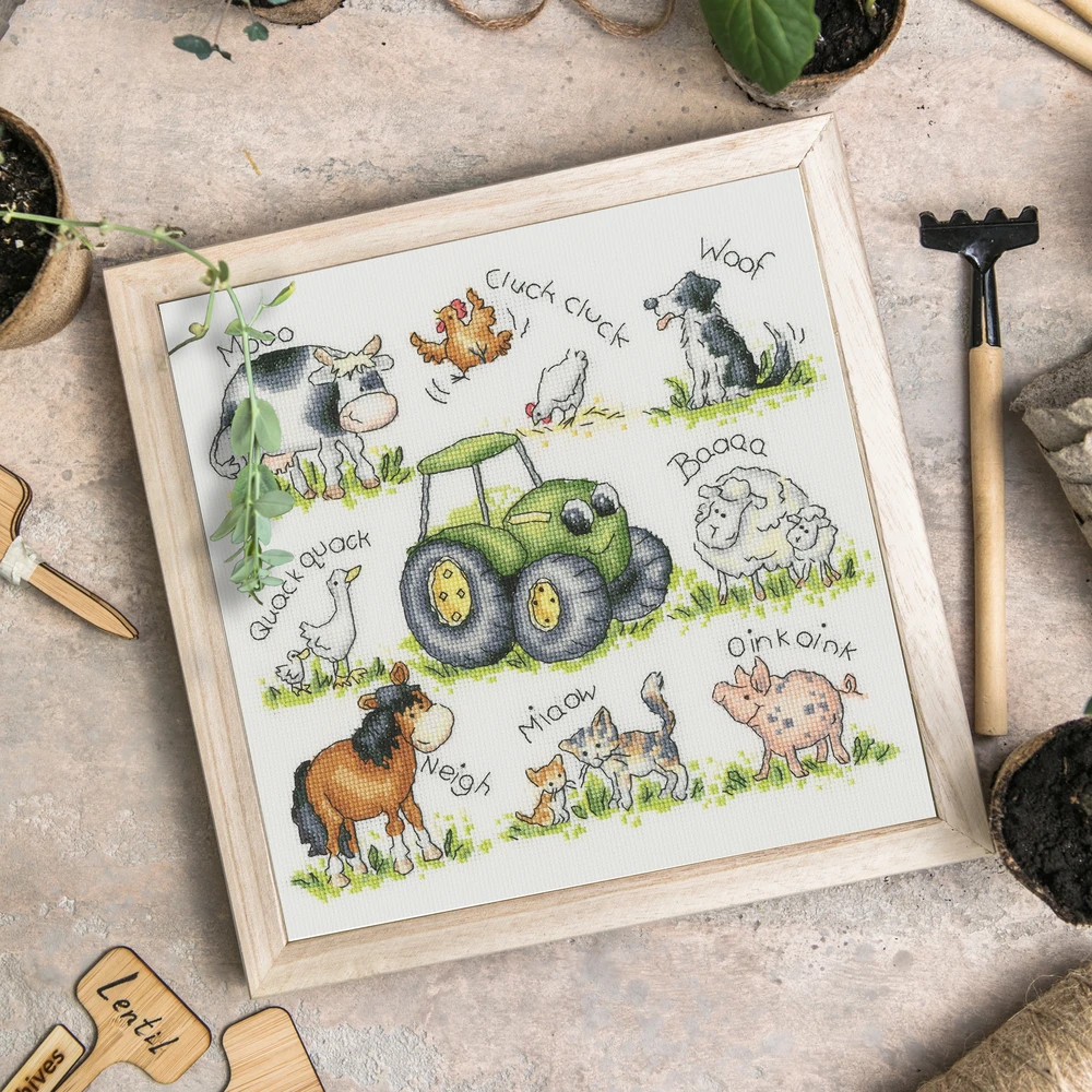Bothy Threads Cross stitch kit "Farmyard Friends" XKG11 26x26 cm