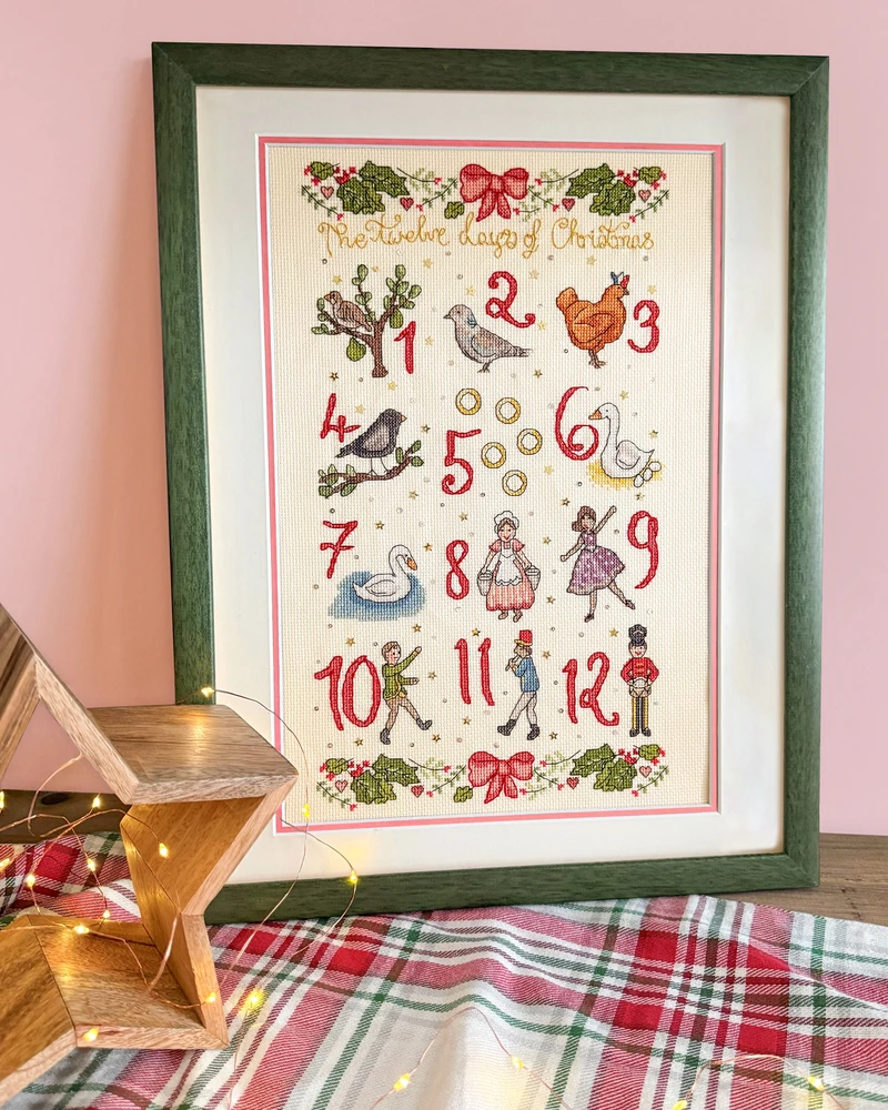 Bothy Threads Cross stitch kit "Five Gold Rings" XLU2 22x38 cm