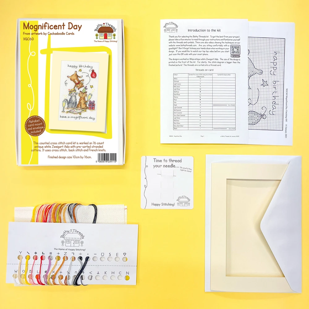 Bothy Threads Cross stitch kit "Greeting Card - Mognificent Day" XGC60 10x16 cm