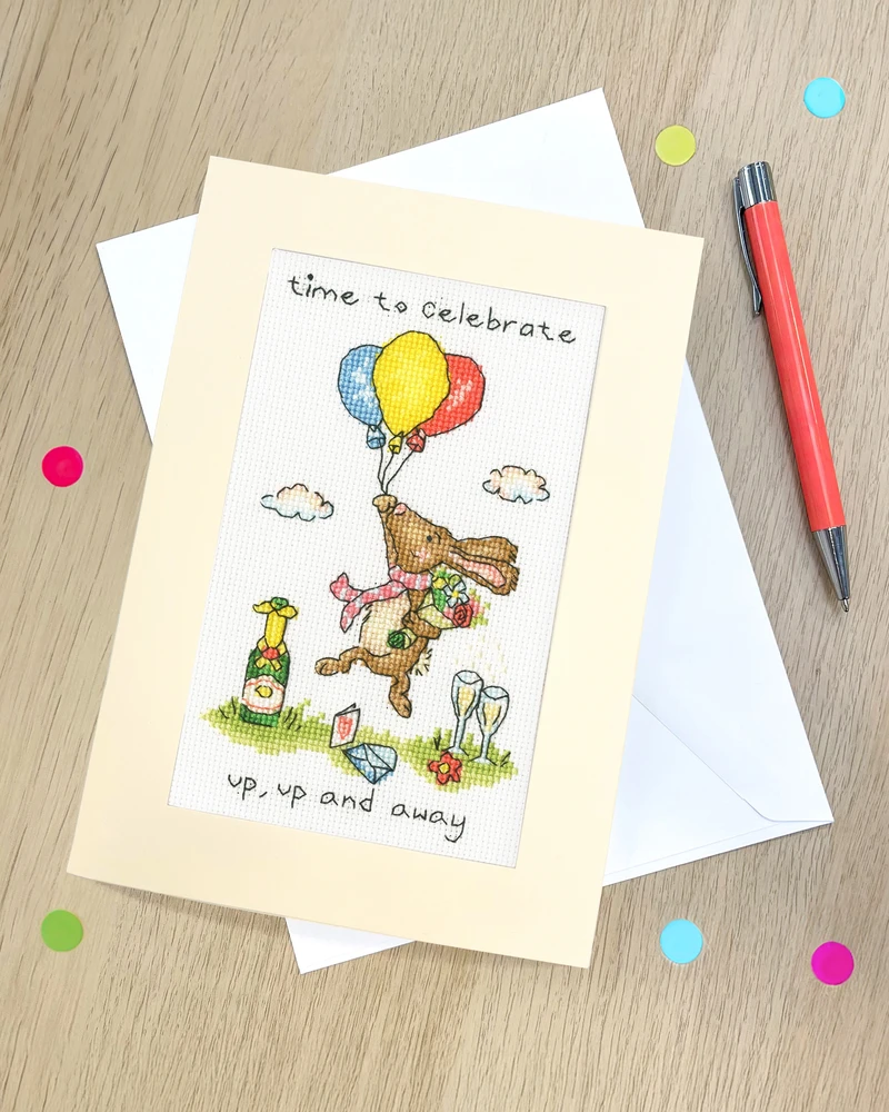 Bothy Threads Cross stitch kit "Greeting Card - Up, Up And Away" XGC66 10x16 cm