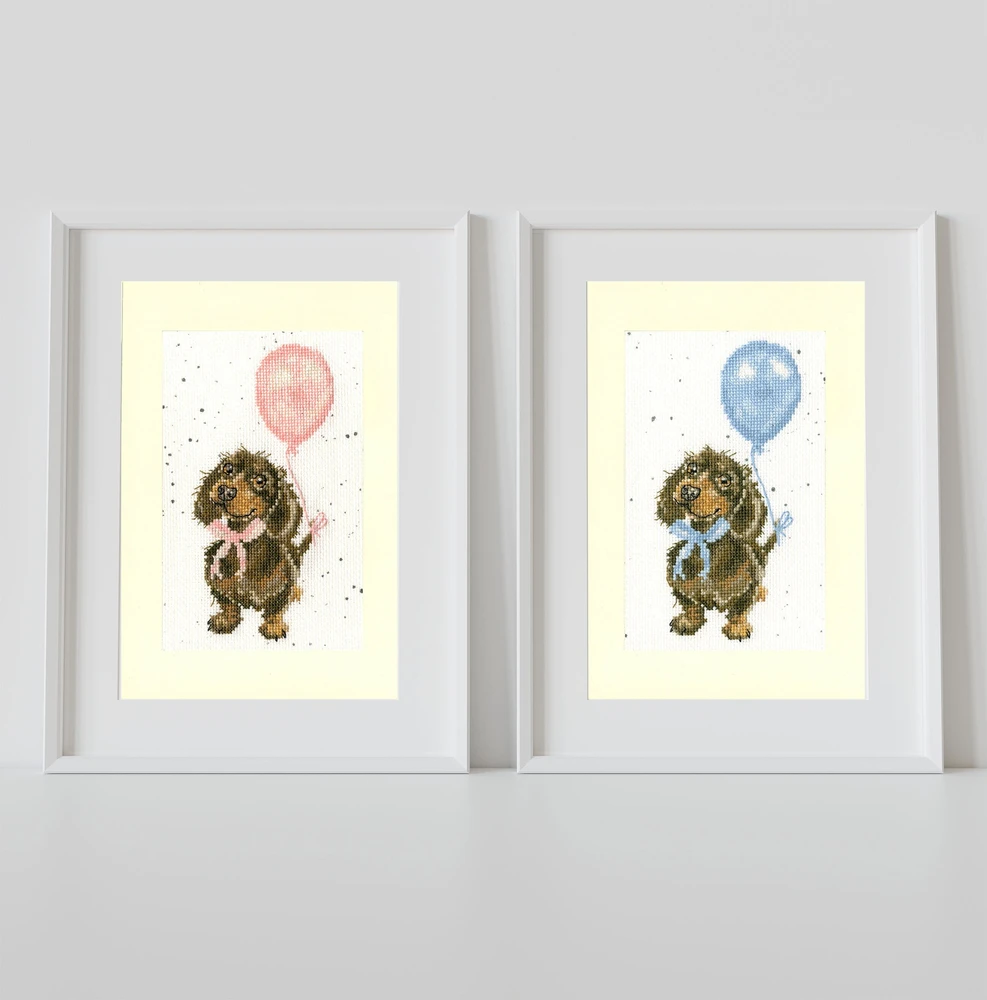 Bothy Threads Cross stitch kit "Greeting Card - Welcome Little Sausage" XGC33 10x16 cm
