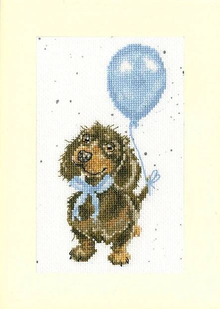 Bothy Threads Cross stitch kit "Greeting Card - Welcome Little Sausage" XGC33 10x16 cm