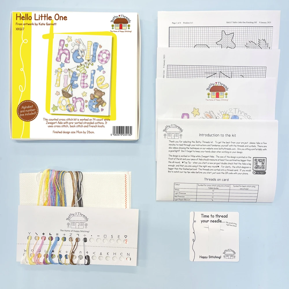 Bothy Threads Cross stitch kit "Hello Little One" XKG17 19x26 cm