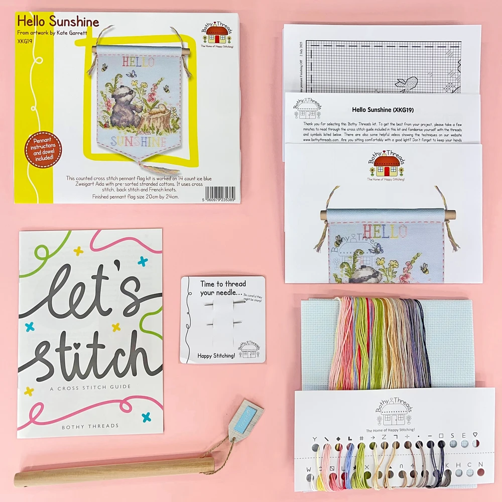 Bothy Threads Cross stitch kit "Hello Sunshine" XKG19 20 xx 24 cm