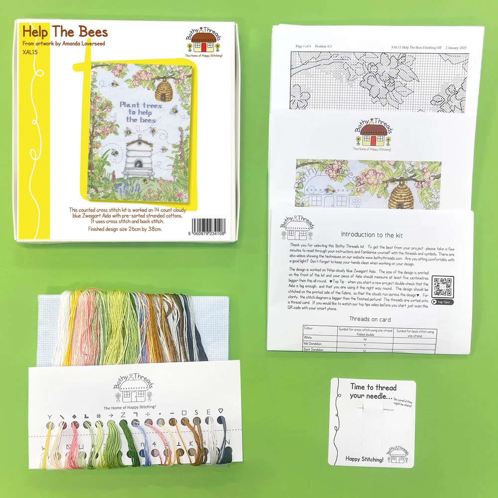 Bothy Threads Cross stitch kit "Help The Bees" XAL15 26x38 cm