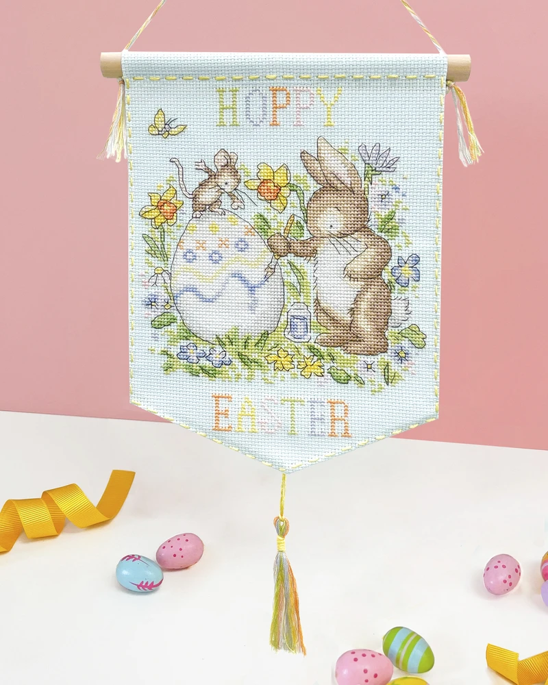 Bothy Threads Cross stitch kit "Hoppy Easter" XKG24 20x24 cm