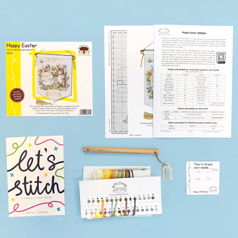 Bothy Threads Cross stitch kit "Hoppy Easter" XKG24 20x24 cm