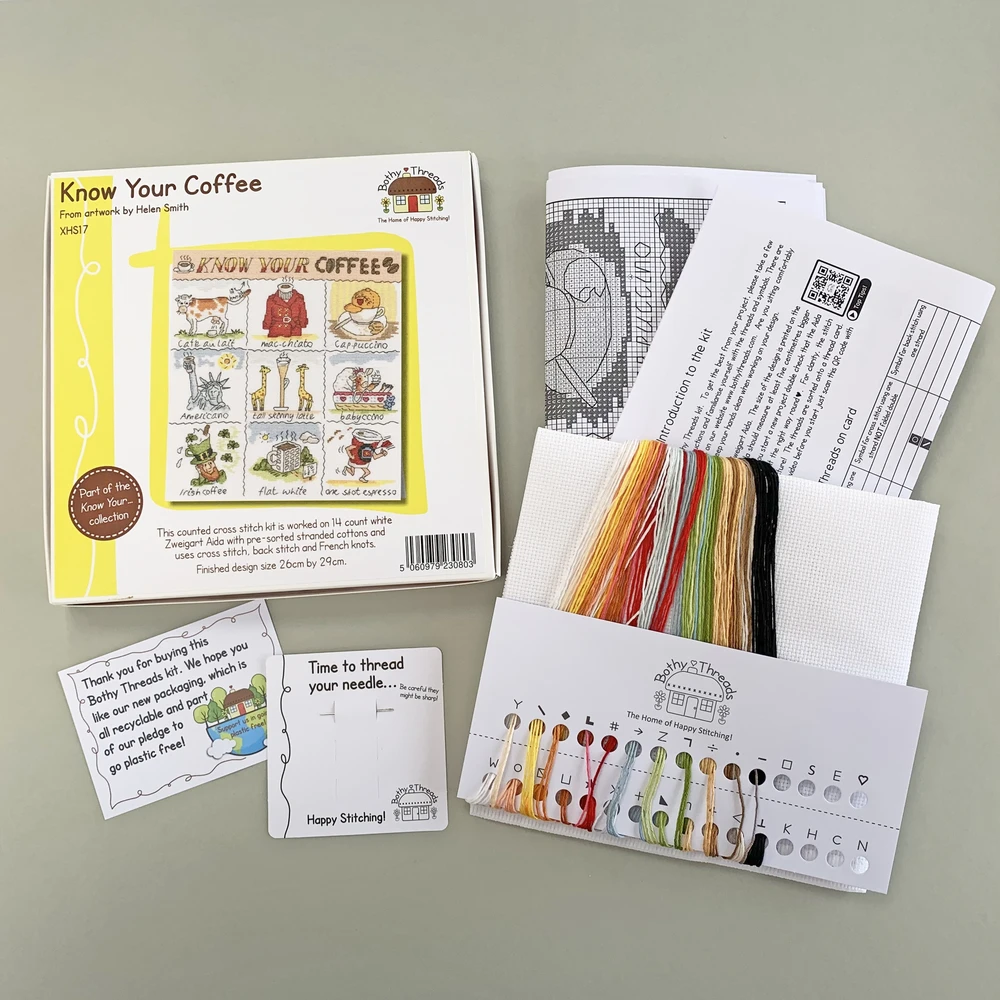 Bothy Threads Cross stitch kit "Know Your Coffee" XHS17 26x29 cm