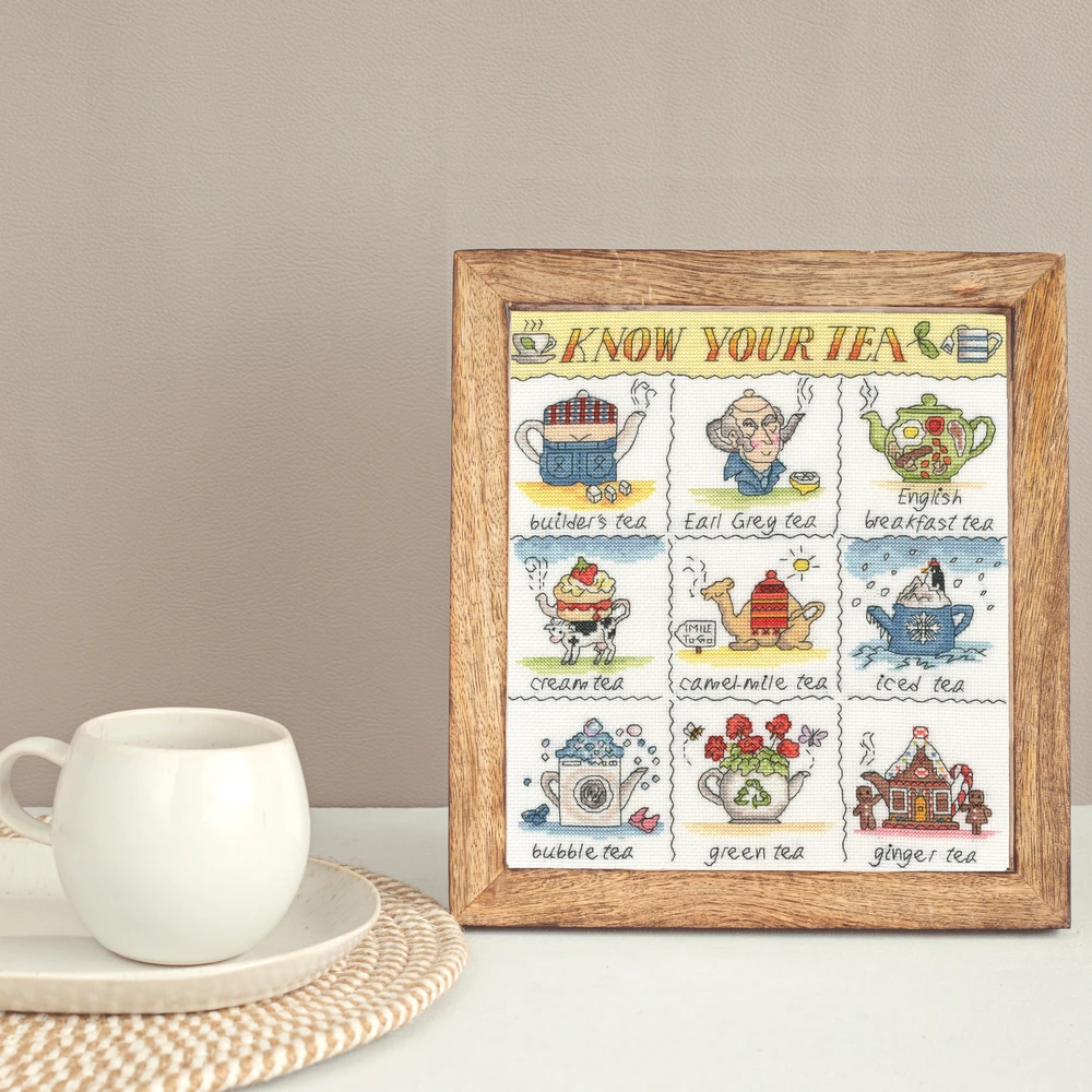 Bothy Threads Cross stitch kit "Know Your Tea" XHS16 26x29 cm