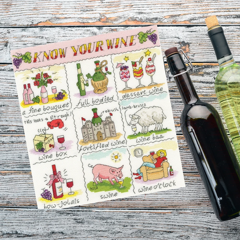 Bothy Threads Cross stitch kit "Know Your Wine" XHS11 26x28 cm