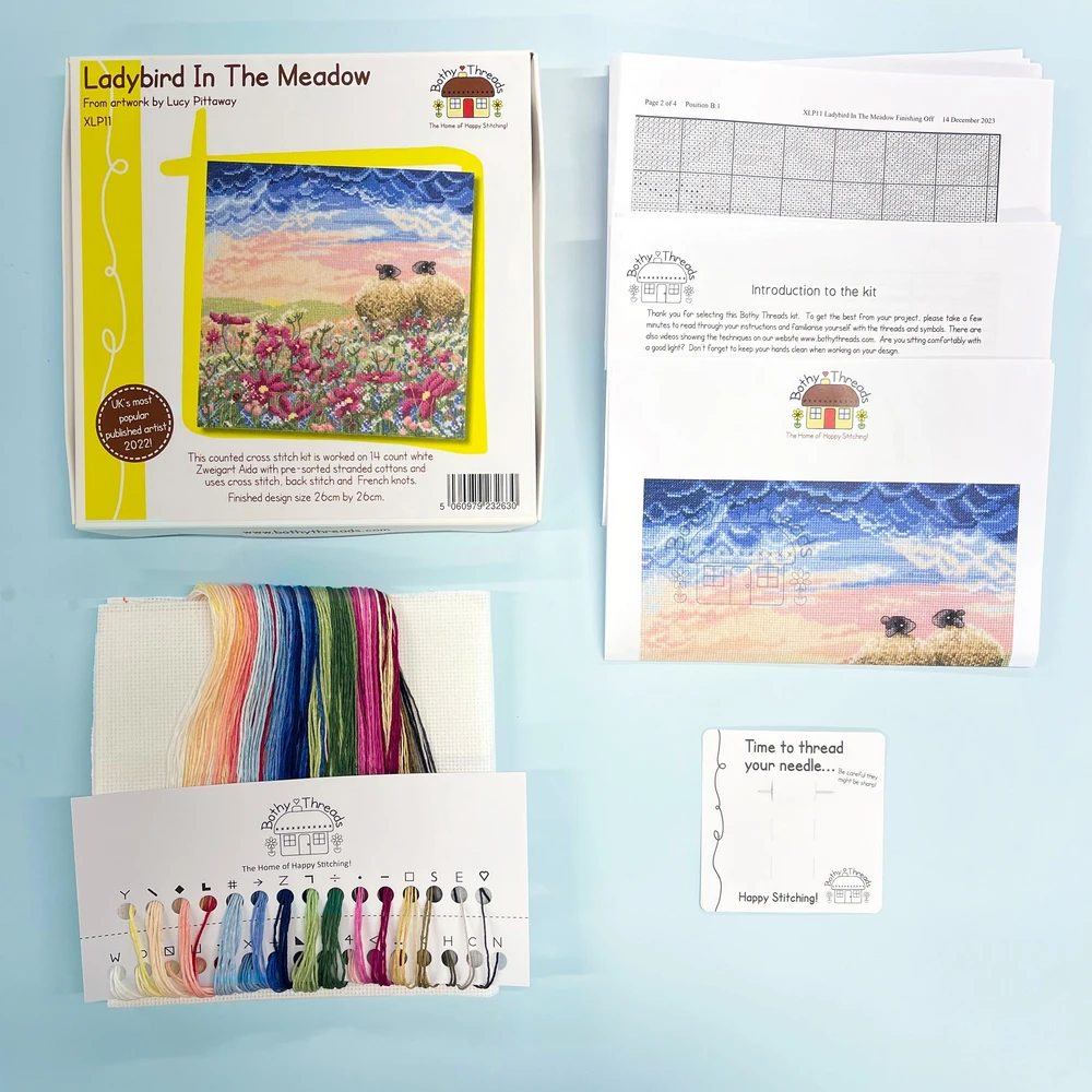 Bothy Threads Cross stitch kit "Ladybird In The Meadow" XLP11 26x26 cm
