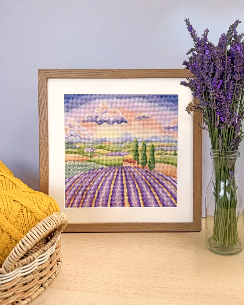 Bothy Threads Cross stitch kit "Lavender Fields" XLP26 26x26 cm