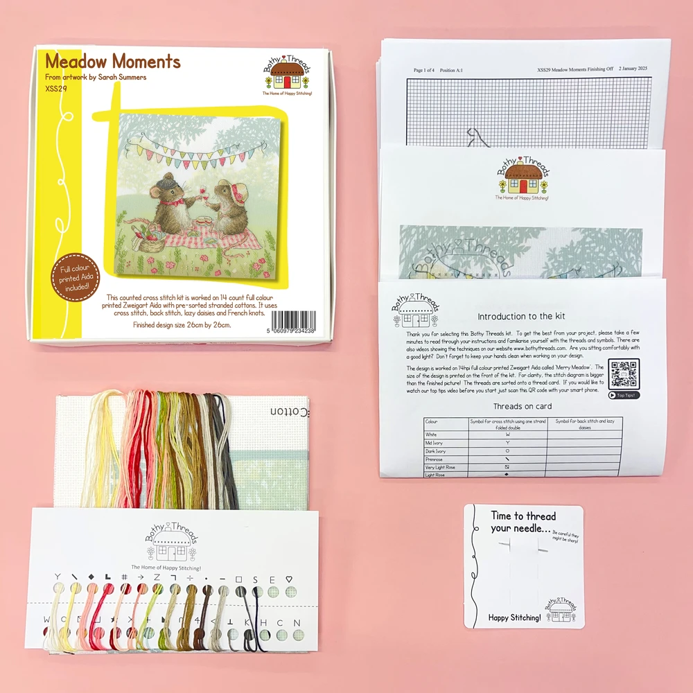 Bothy Threads Cross stitch kit "Meadow Moments" XSS29 26x26 cm