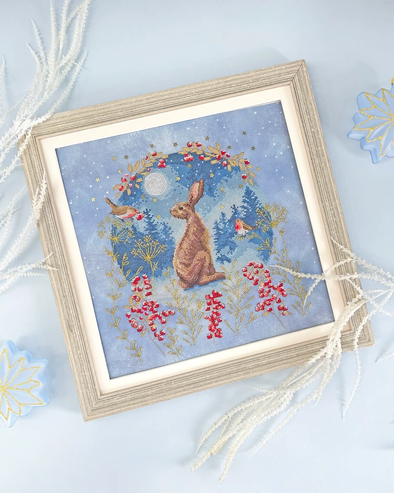 Bothy Threads Cross stitch kit "Midnight Moongazer" XJS2 26x26 cm