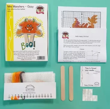 Bothy Threads Cross stitch kit "Mini Monsters - Ozzy" HOP4 14x9 cm