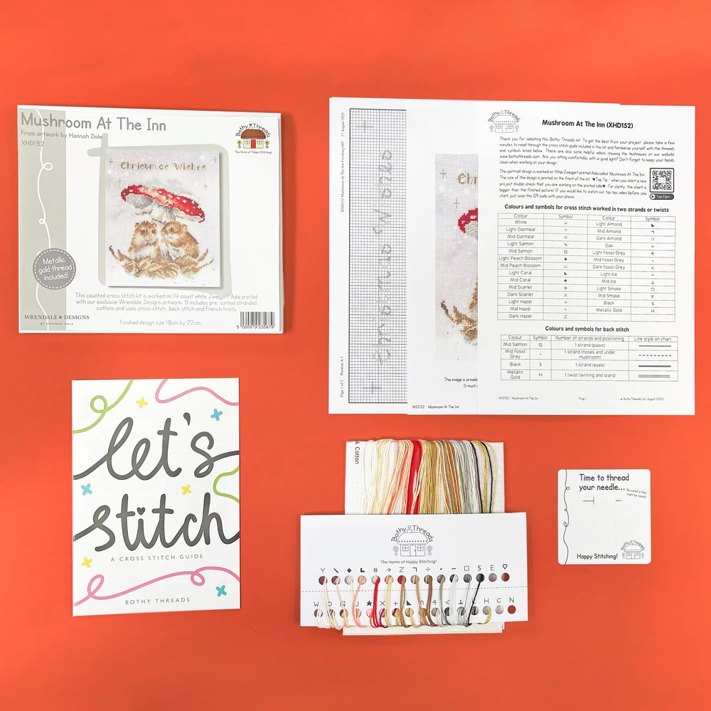 Bothy Threads Cross stitch kit "Mushroom At The Inn" XHD152 18x22 cm