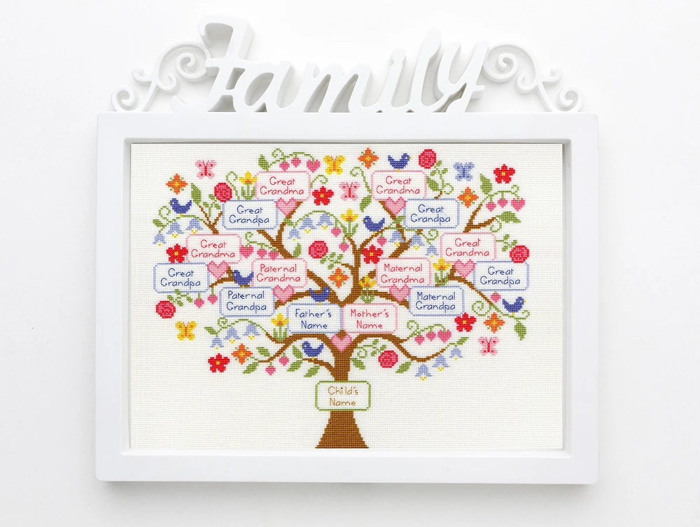 Bothy Threads Cross stitch kit "My Family Tree" XBD1 38x30 cm